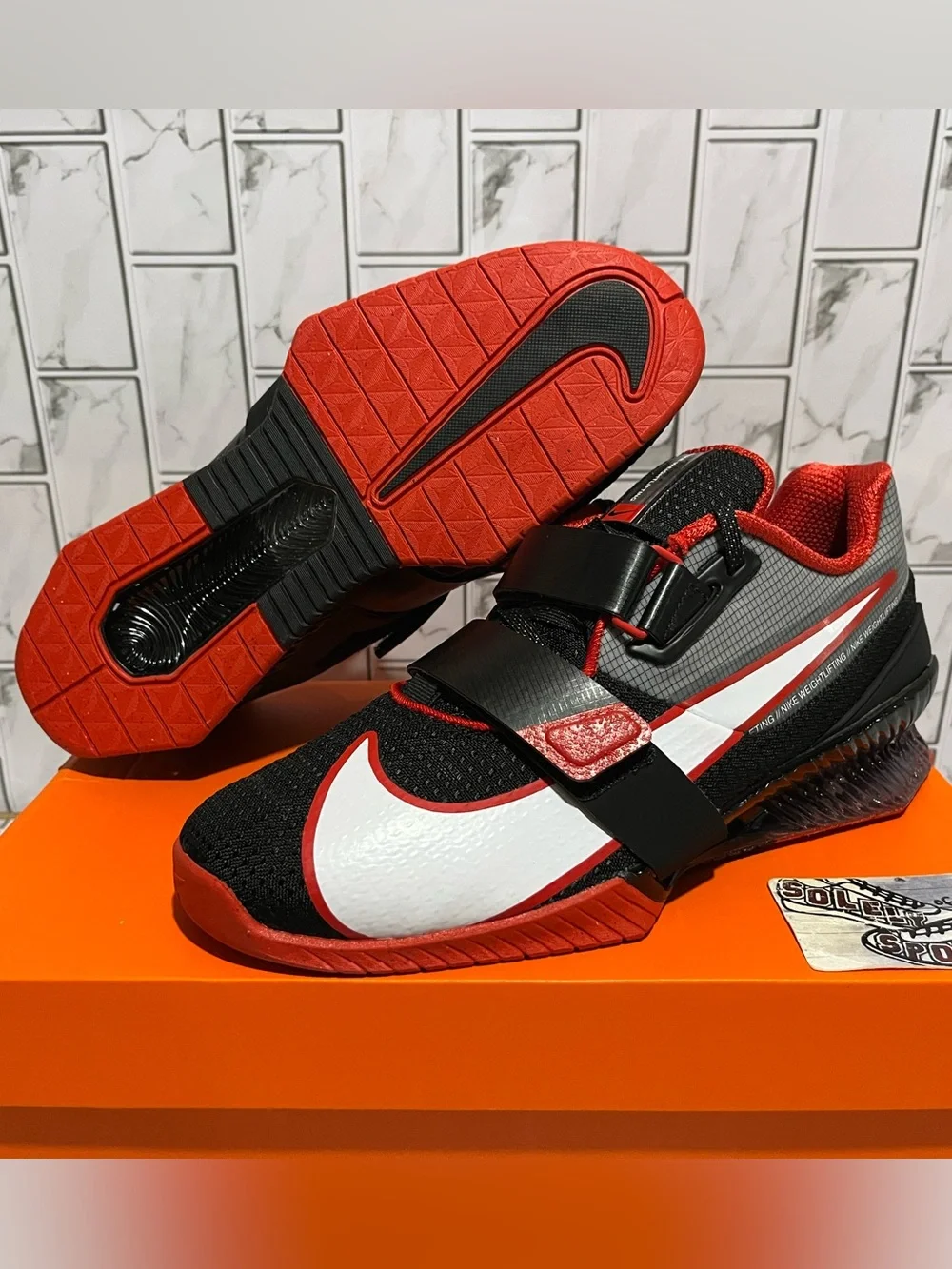 New Nike Romaleos 4 Weightlifting Shoes Gym Crossfit Workout Red Black Mens Size_4